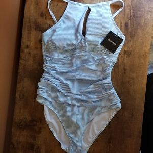 Blue/White 1 Piece Swimsuit NWT